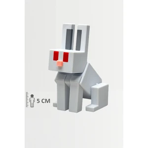 Rabbit Beyaz Tavşan Hareketli Eklemli Figür