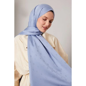 Indigo Mini Lvd Baskılı Jakarlı Şal