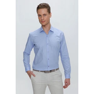 Gk 675 Slim Fit Mavi Klasik Gömlek