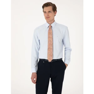 Pierre Cardin Erkek Açık Mavi Regular Fit Uzun Kollu Basic Gömlek 50316742-VR003