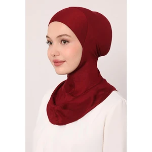 Bordo Hijabchi Boyunluklu Bone