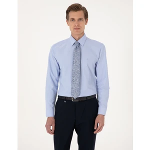 Pierre Cardin Erkek Mavi Regular Fit Uzun Kollu Basic Gömlek 50316742-VR036