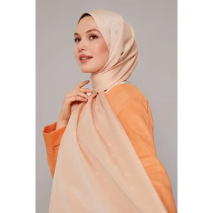 Pudra Mini Lvd Baskılı Jakarlı Şal