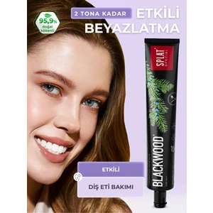 Splat Blackwood Siyah Diş Macunu - Vegan, Florür İçermeyen, Beyazlatıcı, Etkili Temizlik, 1 Adet, Ardıç ve Nane Aromalı