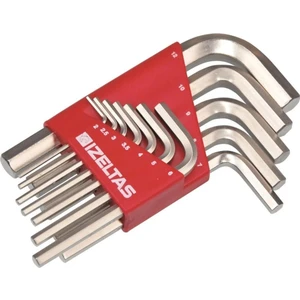 12 Parça Altı Köşe Allen Anahtar Seti - Dayanıklı Çelik, 1.5-12 mm, Yerli Üretim, Mavi Renk, Ergonomik Tasarım