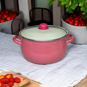 Emaye Bakraç Yoğurt Kovası Tenceresi 5 Litre Saklama, Çinko Tencere