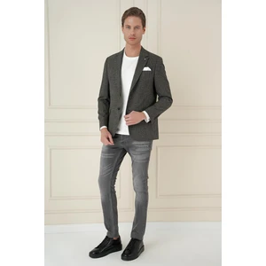 C 692 Slim Fit Haki Spor Ceket