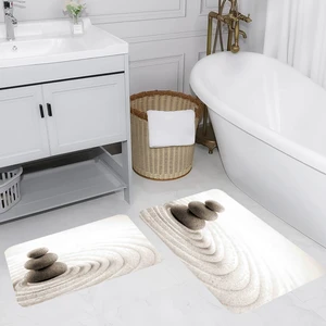 Eliana Home Dijital Baskı  Modern Banyo Halısı Ikili Banyo Paspası  LNA5009 100X60+60X50 cm