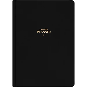 Matt Notebook A5 Keten Süresiz Planlayıcı Ajanda Siyah