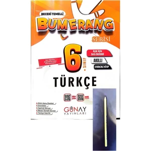Günay Yayınları 6.sınıf Bumerang Türkçe Defter Kitap-Yeni Müfredat Yeni Baskı-