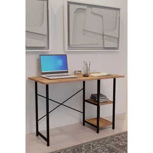 2 Raflı Metal Çalışma Masası 50X110 Ofis Bilgisayar Masası