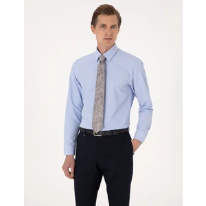 Pierre Cardin Erkek Mavi Slim Fit Uzun Kollu Basic Gömlek 50316734-VR036