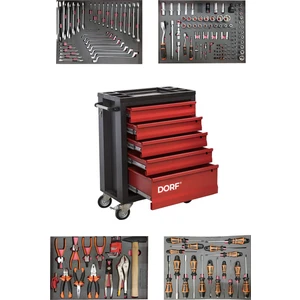 179 Parça Dolu Takım Arabası 5 Çekmeceli Profesyonel Atölyelere Özel Takım Arabası