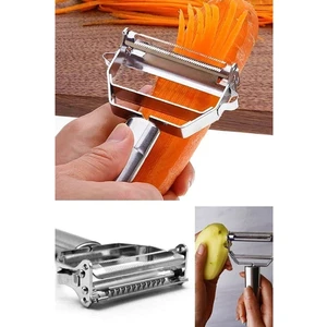 Pratik Paslanmaz Çelik Turbo Julyen Meyve Sebze Soyucu Kesici Doğrayıcı