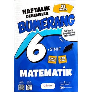 Günay Yayınları 6.sınıf Bumerang Matematik Haftalık Deneme-Yeni Müfredat Yeni Baskı-