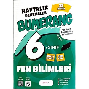 Günay Yayınları 6.sınıf Bumerang Fen Bilimleri Haftalık Deneme-Yeni Müfredat Yeni Baskı-
