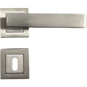 Konak Kare Rozet Saten Oda Kapı Kolu, Modern Tasarım, Dayanıklı Malzeme, Iç Mekan Uyumlu