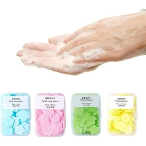 1 Kutu 100 Yaprak Parfümlü Eriyen Mini Kağıt Sabun