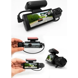 M8 Çift Kameralı Araç Içi Kamera – 1080P Full Hd, Gece Görüşü, G-Sensör, Park Modu, 3.16” Ekran