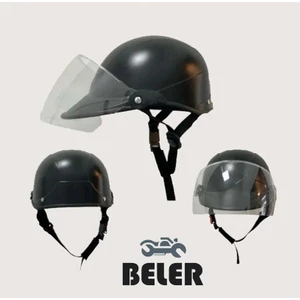 Siyah Camlı Jokey Kask Motosiklet ve Scooter Kaskı