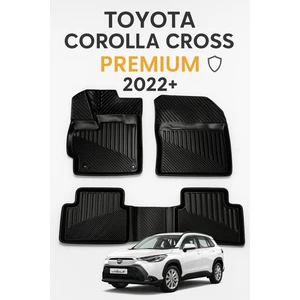 Toyota Corolla Cross 2022 Sonrası Uyumlu 3D Kauçuk Oto Paspas – Premium Seri