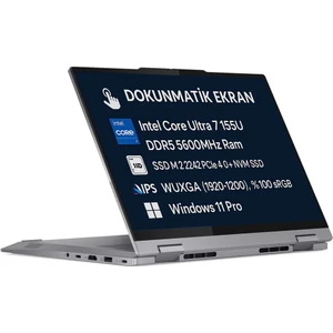 Thinkbook 14 2-In-1 G4 Iml Intel Core Ultra 7 155U 64GB 2TB GB SSD 14" Wuxga (1920X1200) IPS Windows 11 Pro 21MX002VTR H36