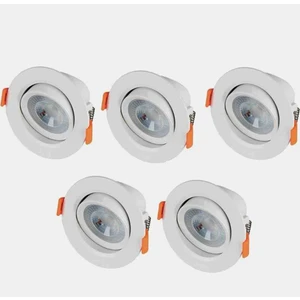 5W 3000K Günışığı Oynar Başlıklı LED Spot 5 Adet