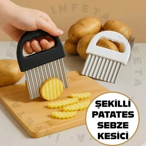 Şekilli Patates Sebze ve Meyve Dilimleyici Patates Cips Kesici