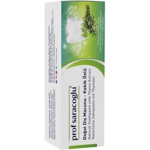 Prof. Saraçoğlu Onarıcı Diş Macunu 75 ml Kekik Özlü SLS ve Florürsüz Aromasız Türkiye Üretimi