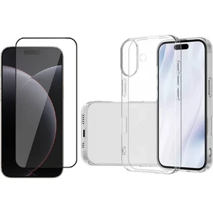 iPhone 17 Uyumlu Kılıf Zore Süper Silikon Kapak + Temperli Cam Ekran Koruyucu