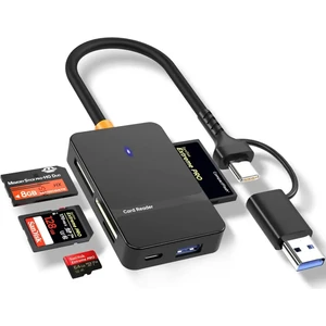 8'i 1 Arada Çok Fonksiyonlu Sd / Tf / Cf / Ms Yüksek Hızlı Kart Okuyucu USB 3.0 - CZ52
