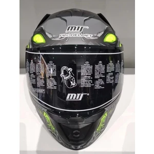 Mts Kask Mts Pro 801 Zombi Güneş Gözlüklü Grey/whıte/yellow