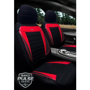 Hyundai Bayon 2021–2024 Bakü Pulse Serisi Raşel Siyah Kırmızı Koltuk Kılıfı