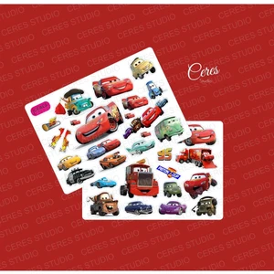 Cars Arabalar Şimşek Mcqueen ve Arkadaşları Sticker Etiket 2 Sayfa 38 Adet Etiket