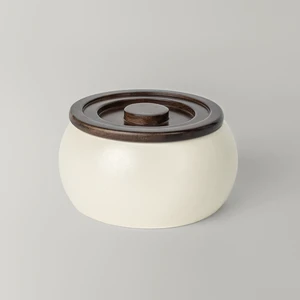 Curve 16 cm Kapaklı Kase Ekru