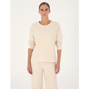 Pierre Cardin Kadın Ekru Oversize Sweatshirt 50314948-VR019