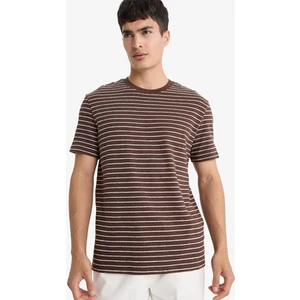 Regular Fit Bisiklet Yaka Çizgili Kısa Kollu Tişört E8198AX25AU