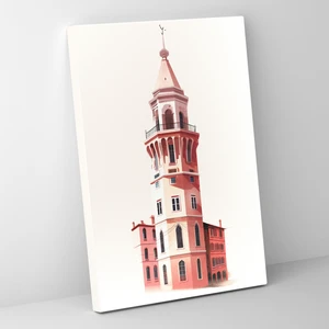 Galata Kulesi Duvar Sanatı - Basit Çizim Kanvas Duvar Tablosu