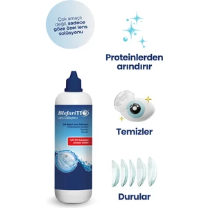 Bleffaritto Lens Solüsyonu 360 ml 3'lü Set+Tto 60 ml Çantaboy Lens Solüsyonu Hediye