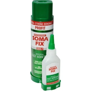 SomaFix Professional S663 Çok Amaçlı Hızlı Yapıştırıcı - Güçlü ve Hızlı Yapışma, 50 gr Kıvamlı Yapıştırıcı + 200 ml Aktivatör