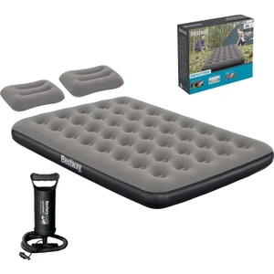 Ultra Queen 2 Kişilik Şişme Yatak + El Pompası ve Yastık Hediyeli 191X137X22CM 671GZ BW146