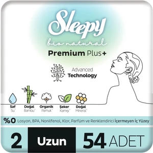 Bio Natural Premium Plus Hijyenik Ped Süper Avantaj Paketi Uzun 54 Adet