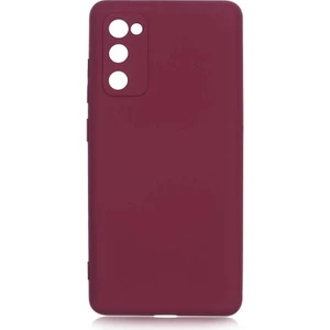 Case 4U Samsung Galaxy S20 FE Kılıf Kamera Korumalı Lansman Içi Kadife Soft Yumuşak Dokulu Liquid Silikon Koyu Mor