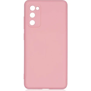 Case 4U Samsung Galaxy S20 FE Kılıf Kamera Korumalı Lansman Içi Kadife Soft Yumuşak Dokulu Liquid Silikon Açık Pembe
