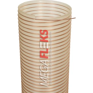 MEGAFLEKS POLİÜRETAN BAKIR TELLİ  102MMX10MT Pu 070 ŞEFFAF HORTUM Toz Talaş Emiş