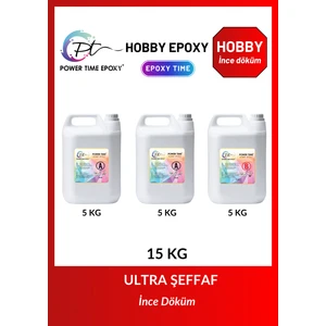 Power Time Epoxy Hobby Epoxy/ Ultra Şeffaf ve Parlak Epoksi Reçine Ince Döküm Hobi Epoksi