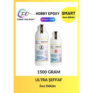 Power Time Epoxy Hobby Epoxy Smart/ Hobi Epoksi Reçine  Ultra Şeffaf ve Parlak Ince Döküm