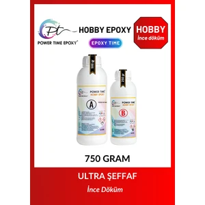 Power Time Epoxy Hobby Epoxy Ultra Şeffaf ve Parlak Epoksi Reçine Ince Döküm Hobi Epoksi
