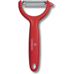 Paslanmaz Çelik Sebze ve Meyve Soyacağı - Domates ve Kivi İçin Ergonomik Kırmızı Sap, 175x77x22 mm