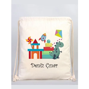 Isimli Çanta Isme Özel Ham Bez Bebek, Çocuk Kıyafet Çantası, Bebek Çanta Organizer, Oyuncak Çantası